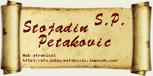 Stojadin Petaković vizit kartica